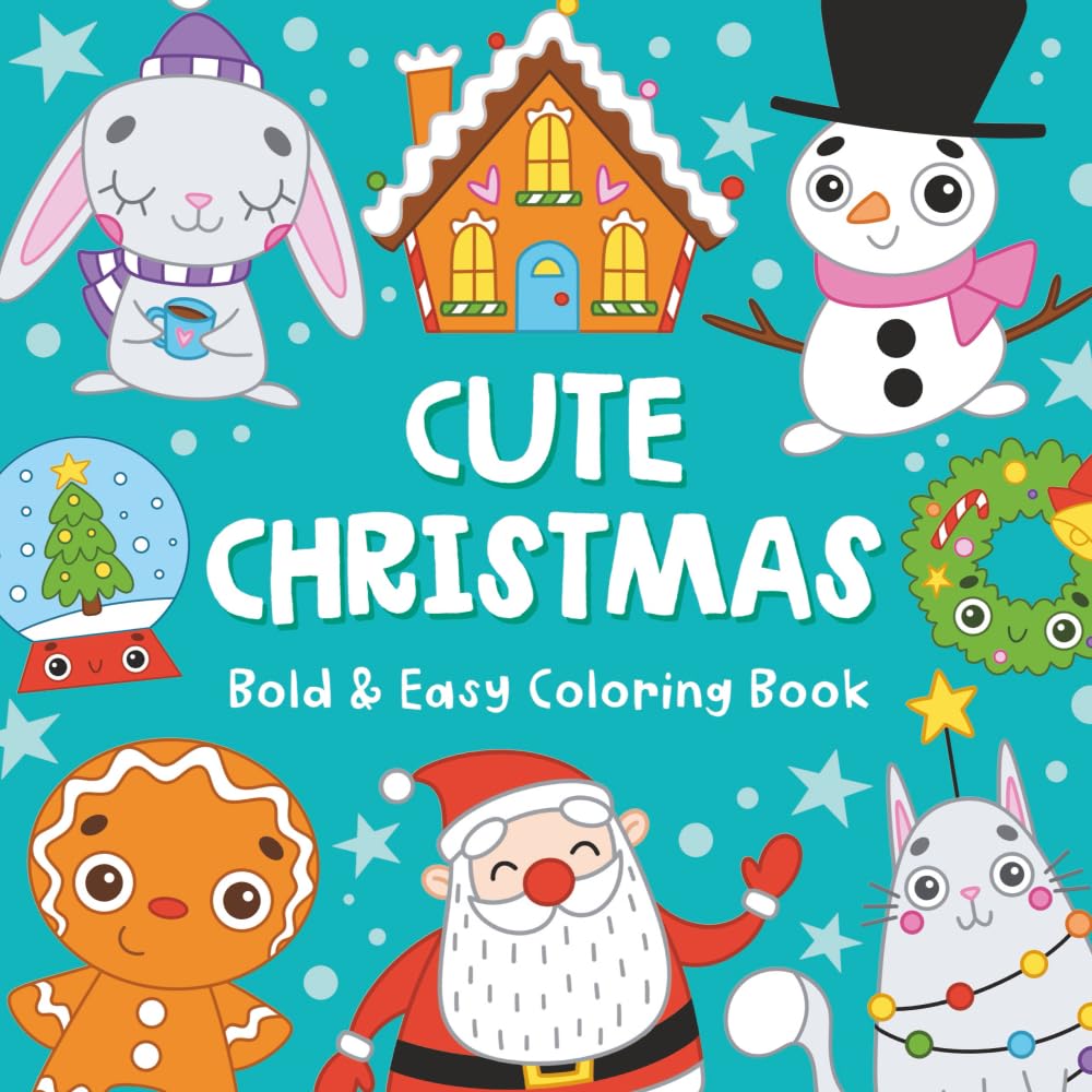 Cute Christmas: Bold & Easy Coloring Book (Bold & Easy Coloring Books)