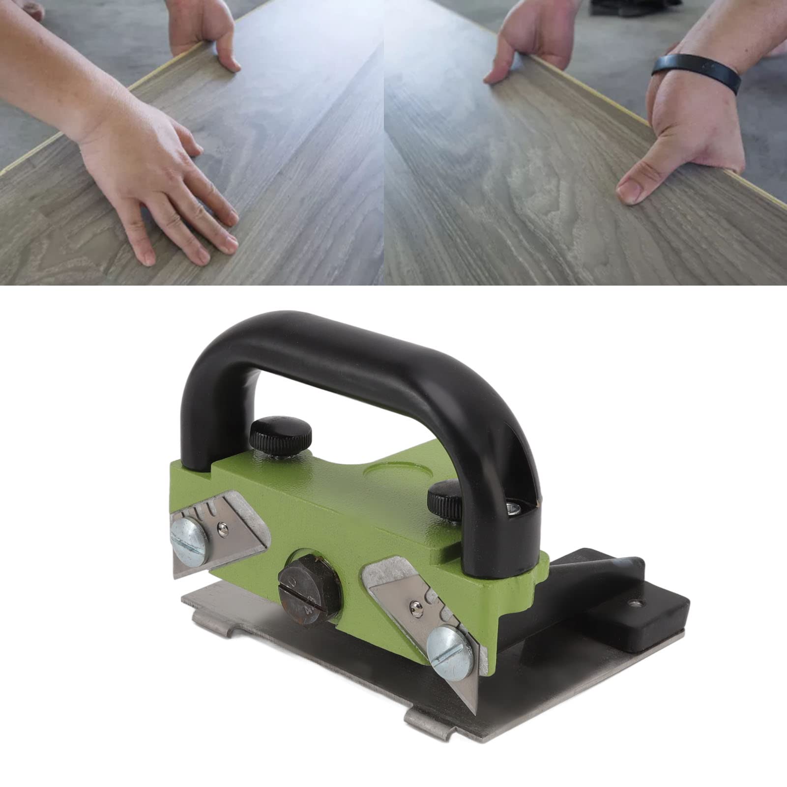 Cortador de suelo vinílico con mango, herramienta manual de ranurado para juntas de PVC, ideal para instalación y reparación doméstica
