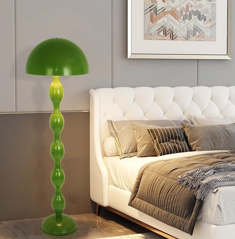 Miniatura 8 de Lámpara de pie verde hongo, lámpara de pie vintage, lámparas únicas para sala de estar, dormitorio, lámpara de pie retro alta para estudio,