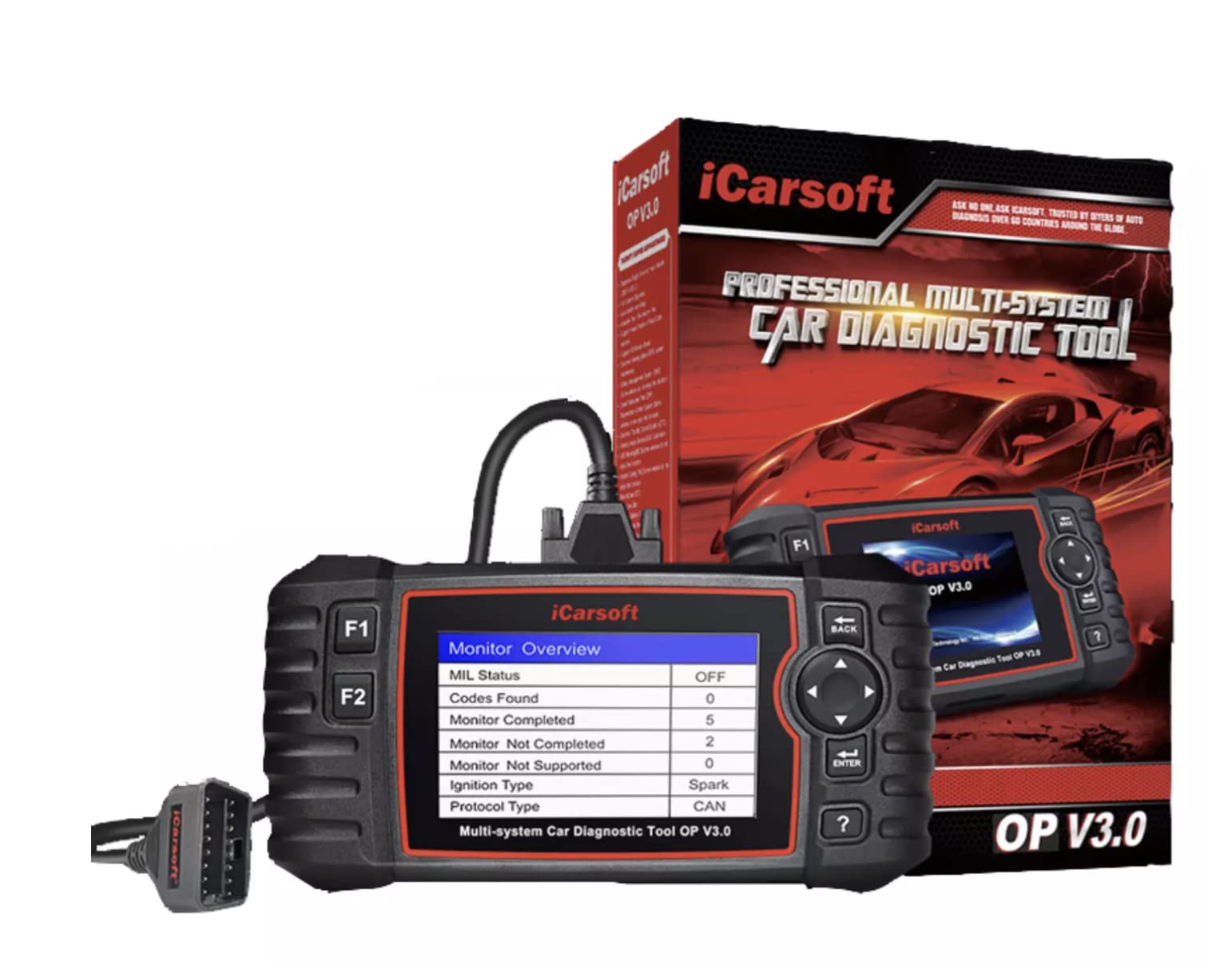 iCarsoft OP V3.0 Pro Auto walizka diagnostyczna kompatybilna z Opel i Vauxhall, profesjonalne narzędzie diagnostyczne