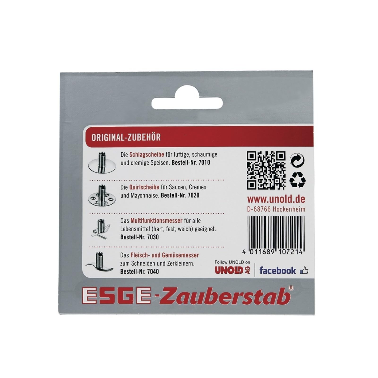 LUTH Premium Profi Parts Messer Multifunktionsmesser für Esge Zauberstab® Stabmixer kompatibel mit Unold 7030