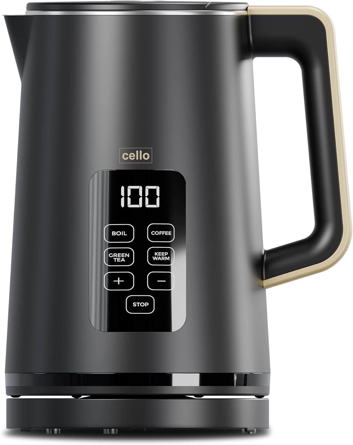 1.7L Black 3000W Rapid Boil Digital Kettle with Temperature Control, Cordless Design Variable Temperature, Quiet & Fast Boil Kettle, BPA-Free Electric Kettle with Filter, LED Display & Auto Shut-Off