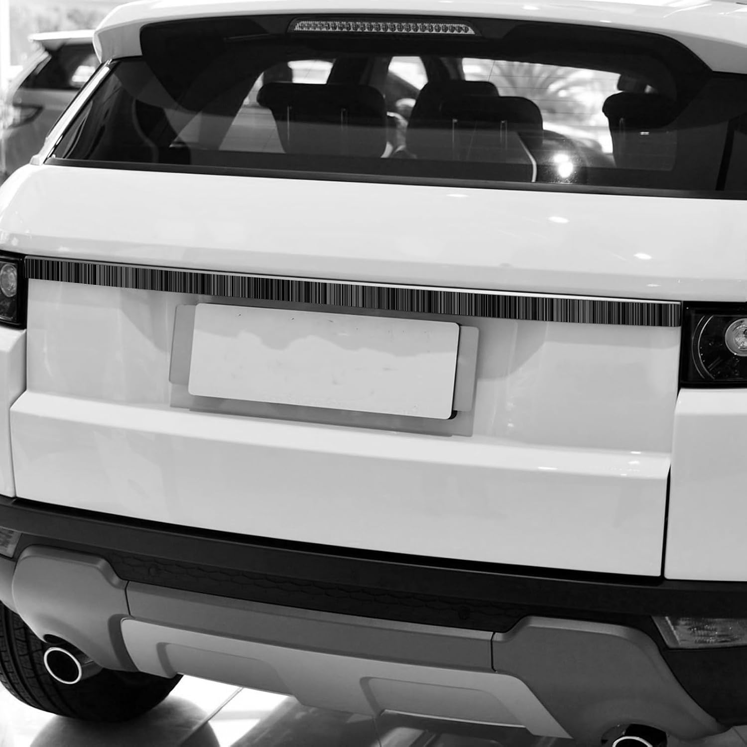 Black Wood Grain Sticker-Car Tail Light Eyebrow Decorative Strip Trim Sticker Compatible with Range Rover Evoque(L538) 2012 2013 2014 2015 2016 2017 2018 Auto Exterior Accessories