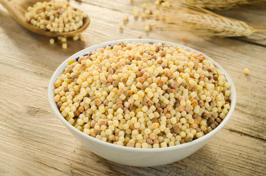 La Casa Del Grano Italian Fregola Pasta, 12 Packs of 500 Grams, Toasted Semolina, Rich Earthy Flavor, Imported from Italy