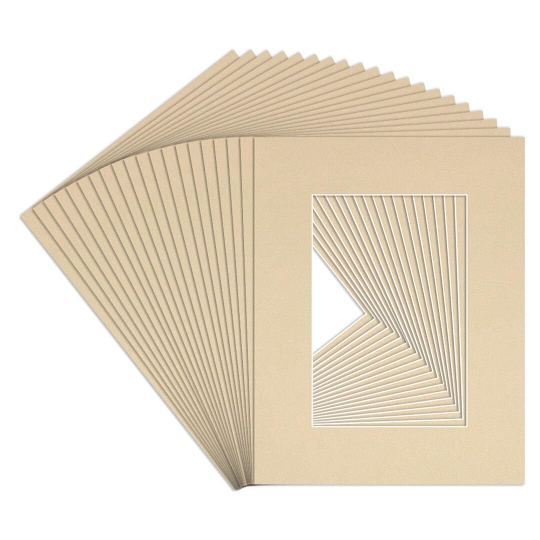 Procut Global 9x7" Ivory Picture Mounts to Fit 6x4" Aperture - Precision Cut Cardboard Photo Mount - Ideal for Frames, Prints, Artwork & Certificates - Sizes & Colours Available - 20 Pack — image 1