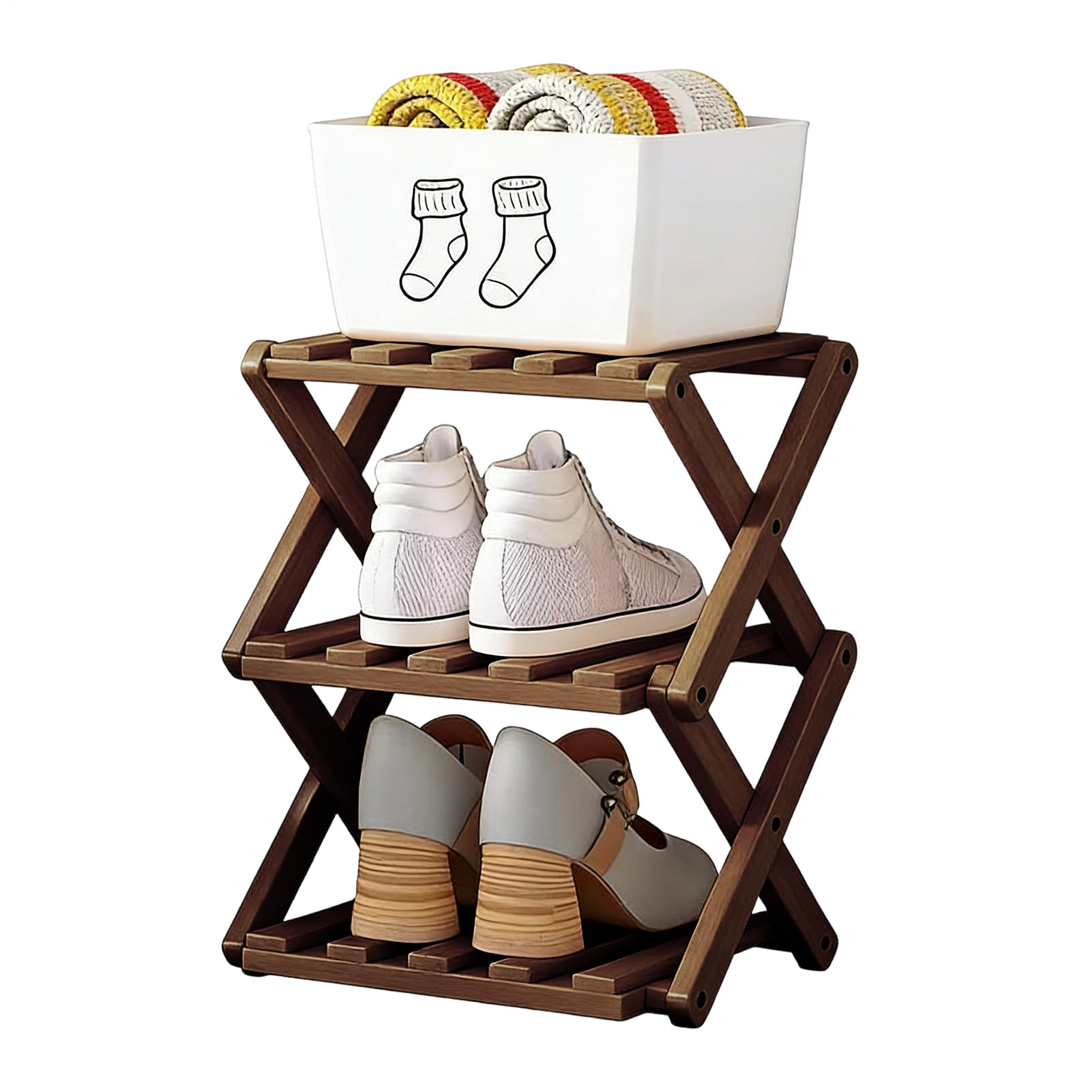 Étagère à chaussures réglable, organisateur économiseur d'espace intérieur