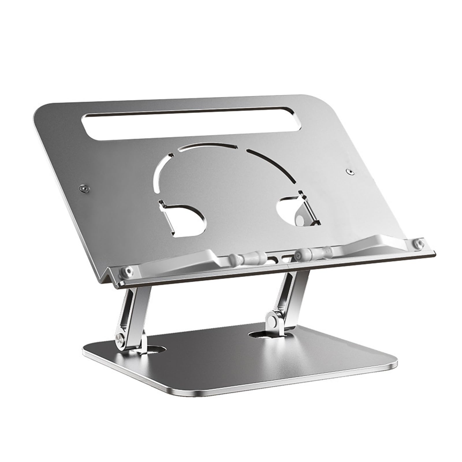 Supporto per laptop ergonomico pieghevole in alluminio per desktop Riser regolabili Supporto portatile Fit 10 17 pollici Portatili Argento Pieghevole Notebook Holder