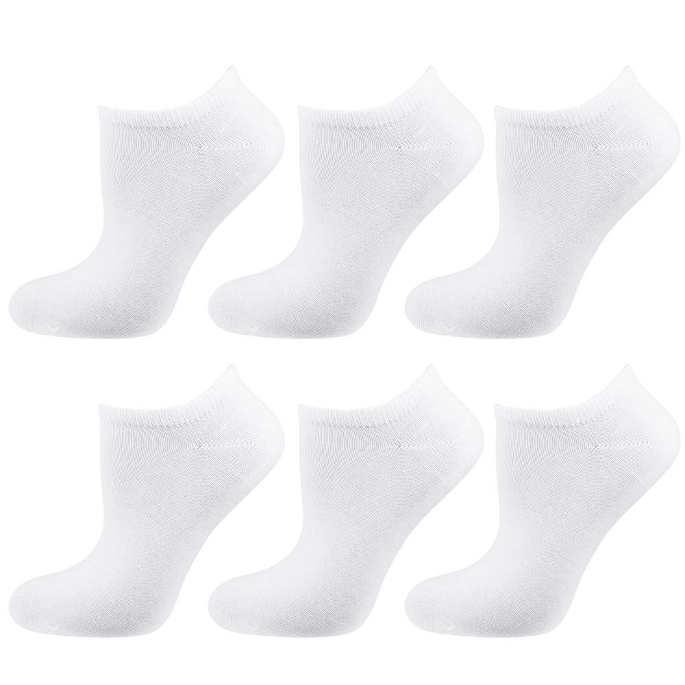 Nur Die 6er Pack Sneaker Socken aus weicher & atmungsaktiver Baumwolle Kurzzsocken Damen, weiss, 39-42