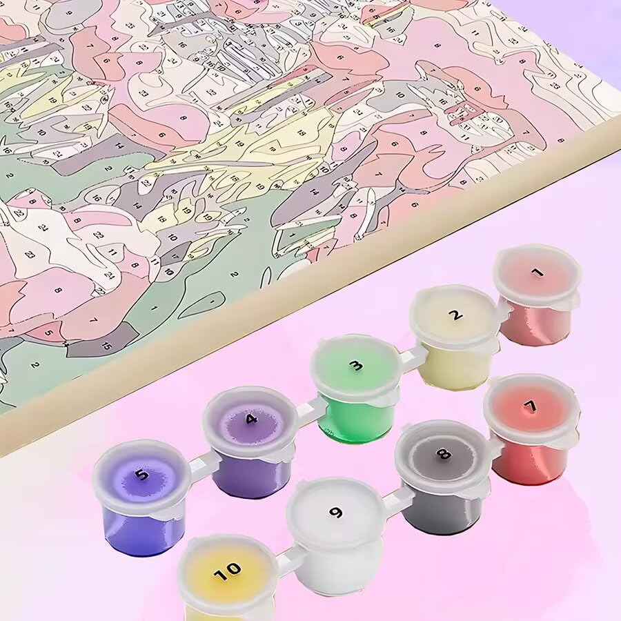 Kit de peinture par numéros pour adultes - Peinture à l'huile par numéros - Ciel étoilé - Peinture à l'huile sur toile pour débutants, pinceaux et peintures acryliques pour décoration murale Kit de peinture par numéros pour adultes - Peinture à l'huile par numéros - Ciel étoilé - Peinture à l'huile sur toile pour débutants, pinceaux et peintures acryliques pour décoration murale