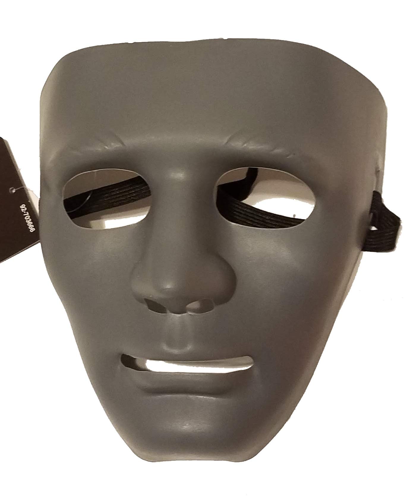 Momentum BrandsFull Face Plastic Plain Mask Costume Party Dance Crew For Hip Hop Dance or Opera (Gray)