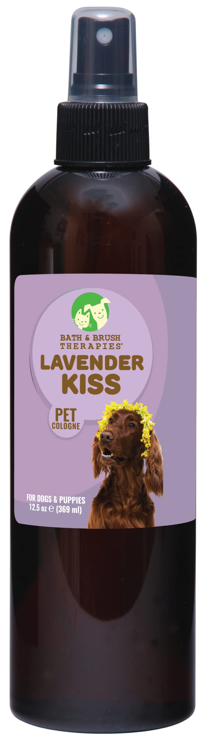 Showseason Bath & Brush Therapies® Lavender Kiss Pet Cologne 12.5 oz For Dogs | Long-Lasting Odor Eliminator | Paraben-Free | Biodegradable and