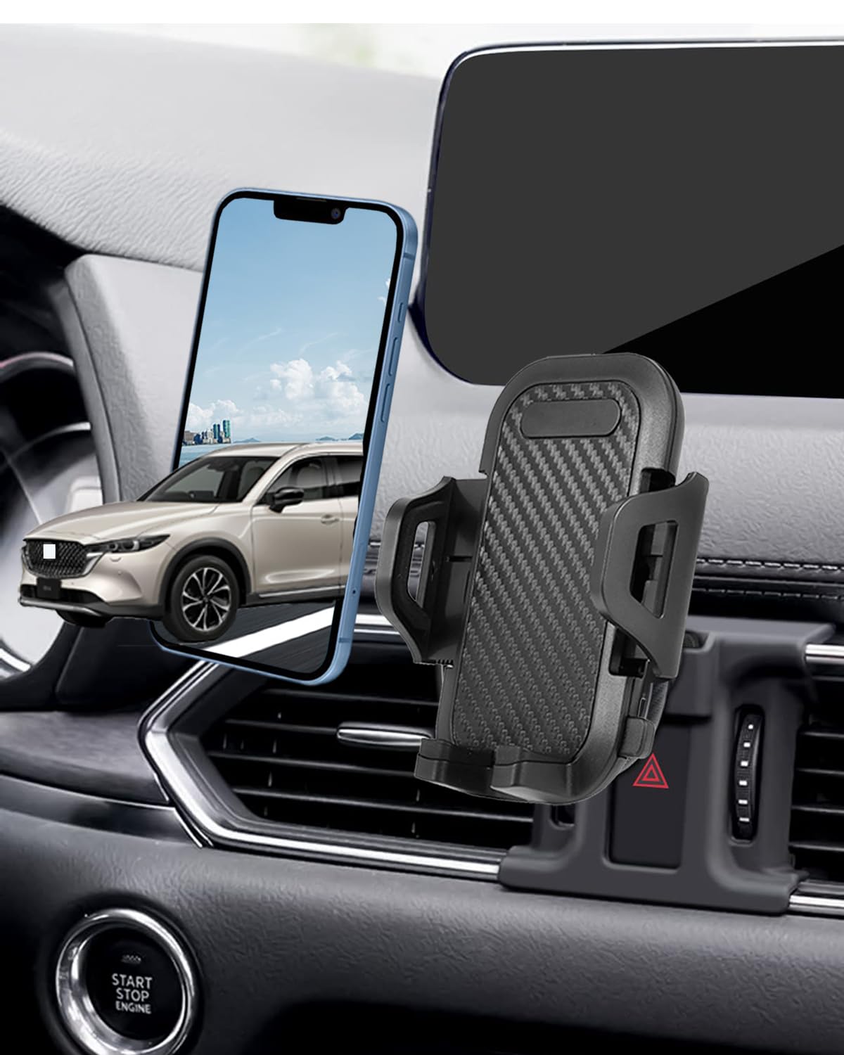 Mazda CX-5 Phone Mount, Custom Fit 2017-present, Compatible with All Cell Phones