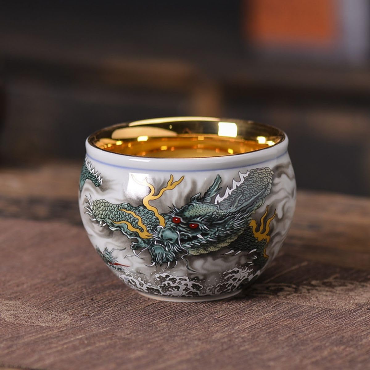 高級、茶器 Amazon.com: Z1824 鎏金杯Tea Set Sake Cup 珐琅彩青花茶杯个人