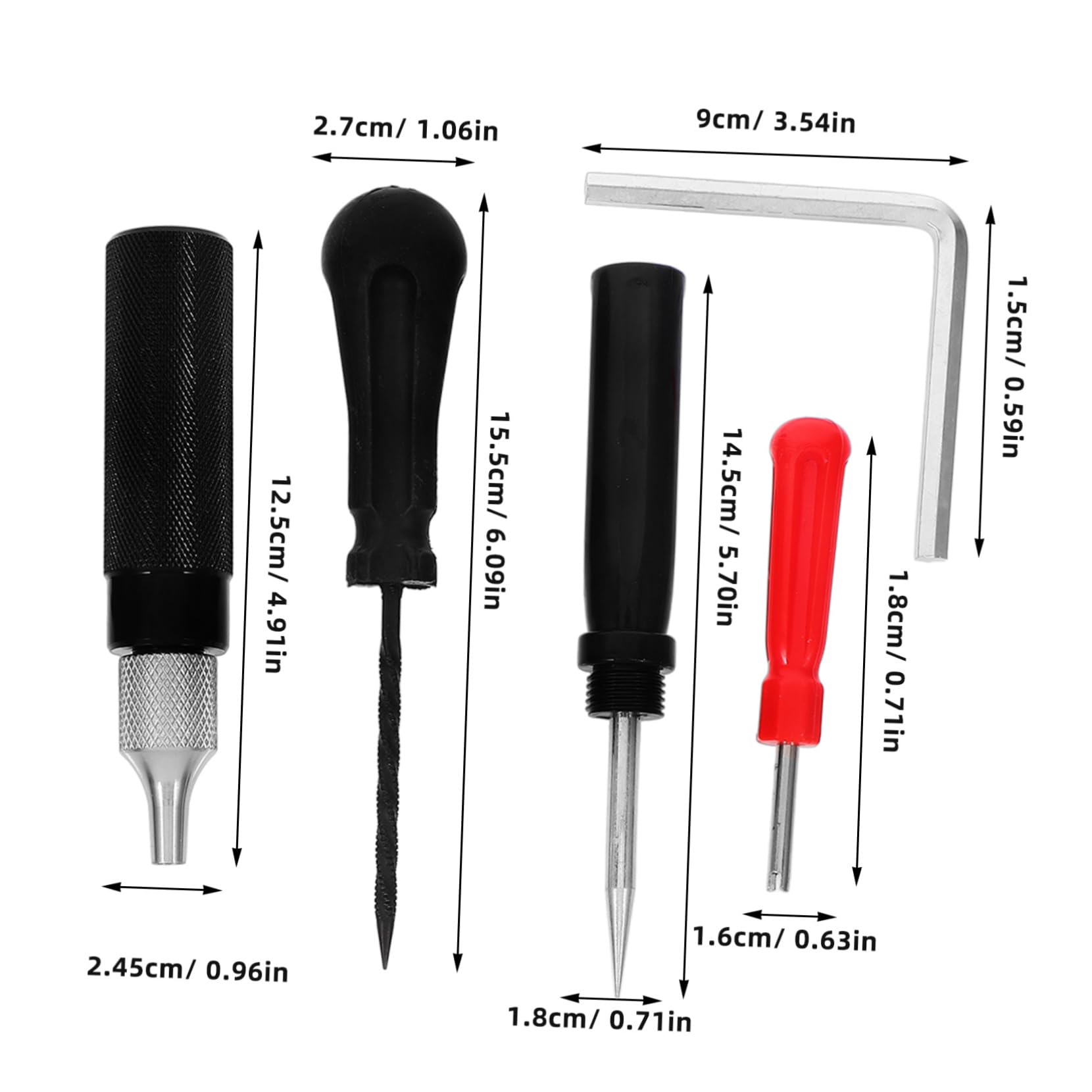 Cabilock 1 Set Car Repair Tools Patch Professional Fix Tire Plug Kit Seal True Tire Repairing Tool Kit Motorcycle Tire Repair Tools Kit Repairing Tools for Tire Motorcycle Part Abs