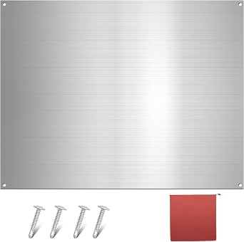 Yaocom Stainless Steel Backsplash Range Hood Stove Backsplash Back Stainless Steel Sheet for Kitchen Wall Splatter Metal Wall Panels with Screws and Hanging TowelSilver,2430 Inch