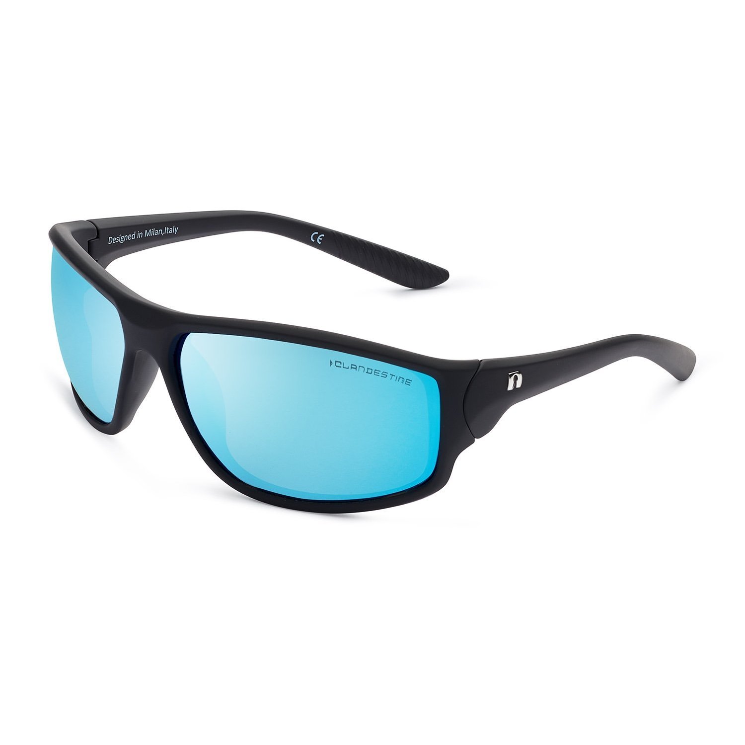 CLANDESTINE - Gafas de Sol Unisex - Modelo Curve - Lentes de Espejo y Montura de Pasta - Talla Única - 144 mm x 51 mm