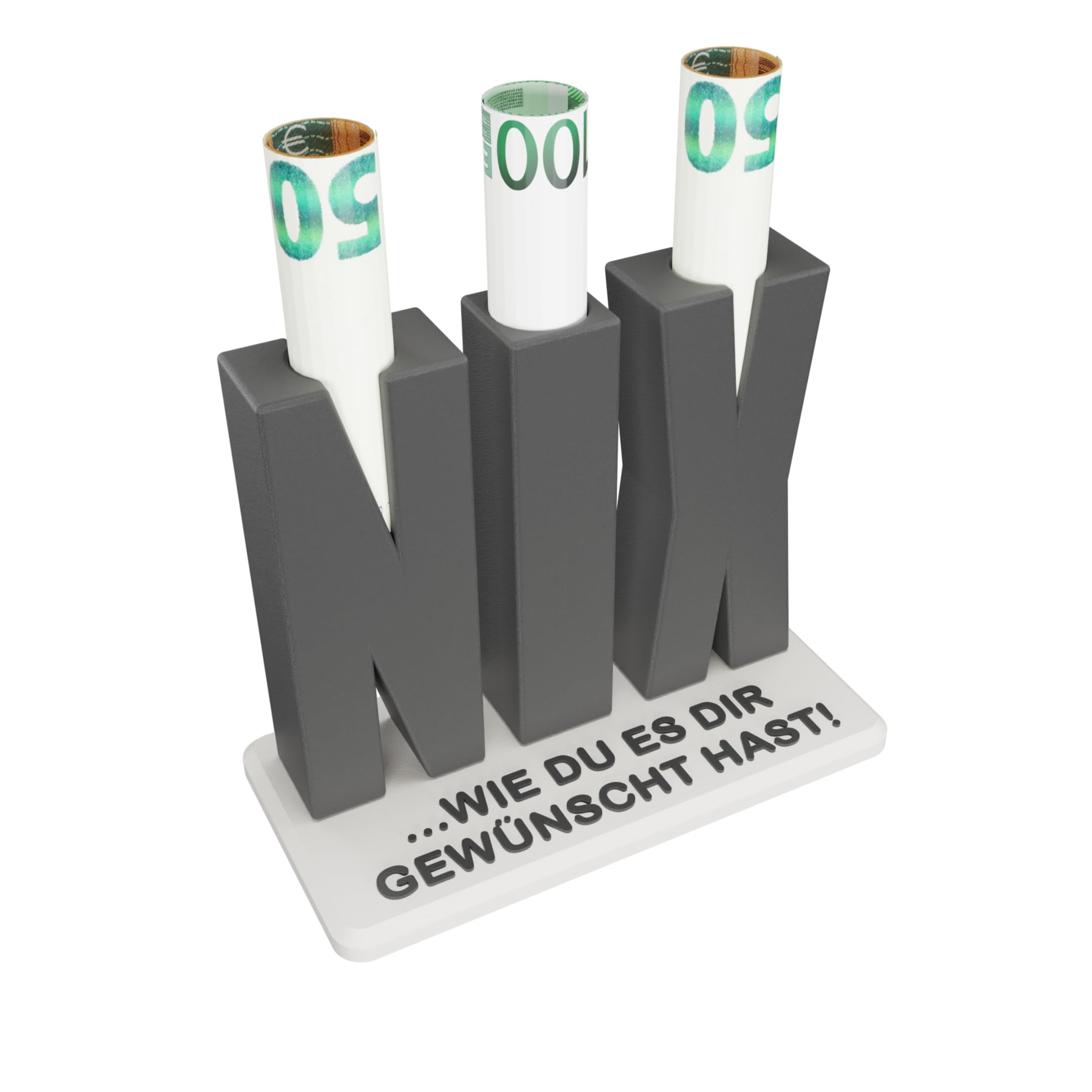 Nix Geburtstags Geschenk - Nichts Buchstaben mit Öffnung für Geldscheine - Weihnachten Geldgeschenk Verpackung - Originelle Geschenke für Frauen und Männer, Kreatives Geburtstagsgeschenk für Frauen