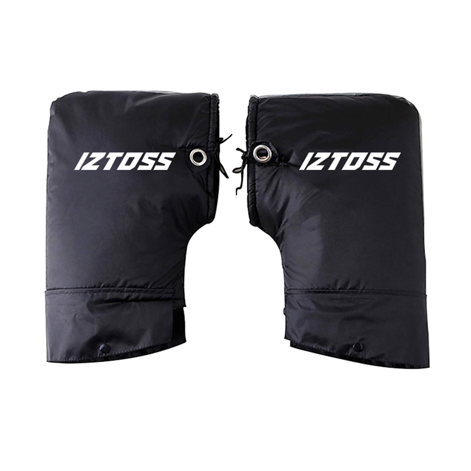 PepiskyMotorcycle Handlebar Gloves Windproof Waterproof Motorcycle Mittens Grip Handlebar Muff Black