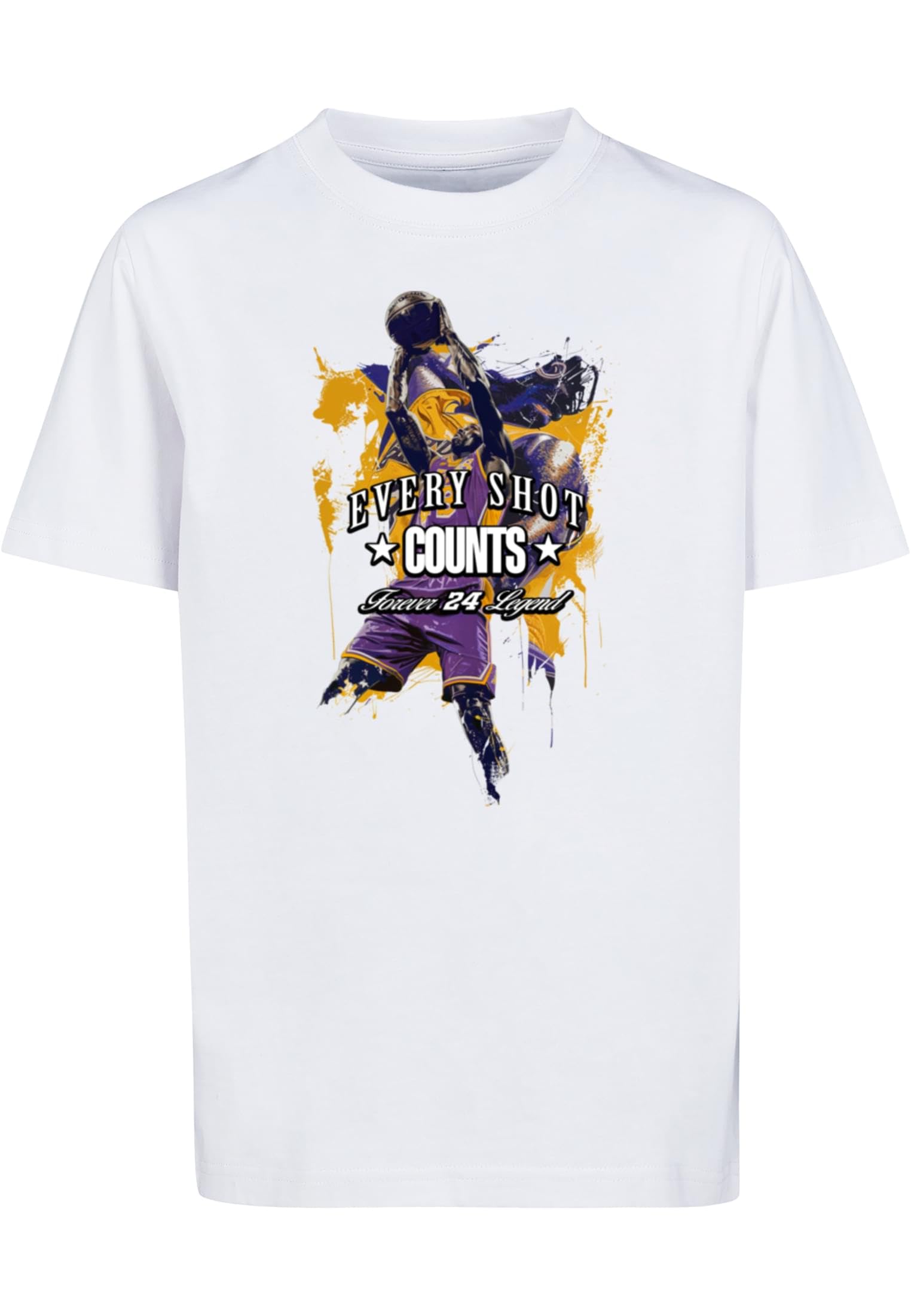 Mister Tee Men's Mtk283-every Shot Counts Tee T-Shirt, White, 134-140