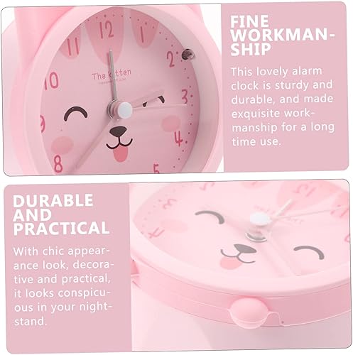 Miniatura 6 de ARTIBETTER Reloj despertador de gato para niños, luces nocturnas de proyección para niños, reloj despertador silencioso, despertador, niños de 9 a