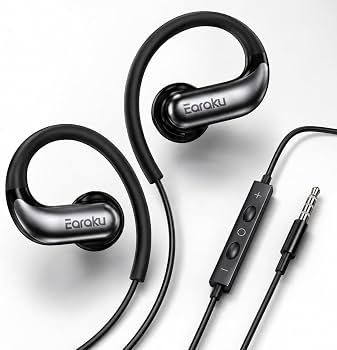 Amazon.co.jp: 【原音忠実】 イヤホン 有線 耳掛け式 マイク付き