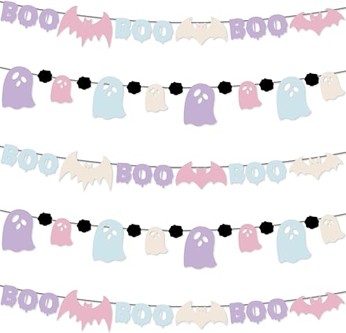 Pancarta de Halloween pastel para decoración de Halloween, linda decoración de Halloween, guirnalda de fantasmas, fantasma, decoraciones de