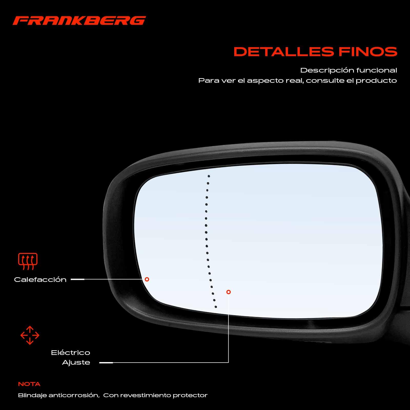 Frankberg Espejo retrovisor exterior eléctrico izquierdo