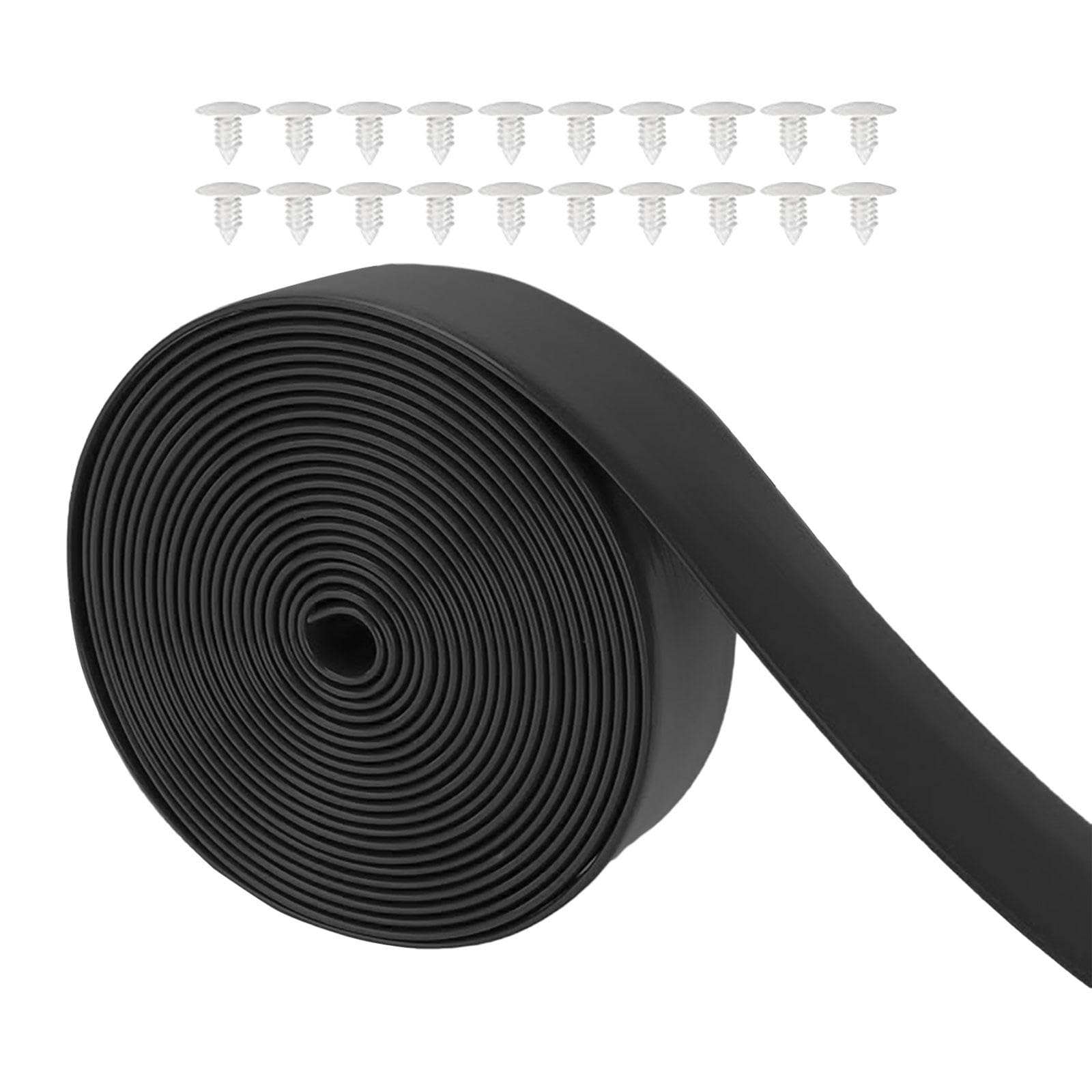 blloocod Vinyl Straps for Patio Chairs Repair 2 Inch 10ft Long with 20 Rivets Replacement Straps for Lawn Garden Furniture Deck Chairs- Black