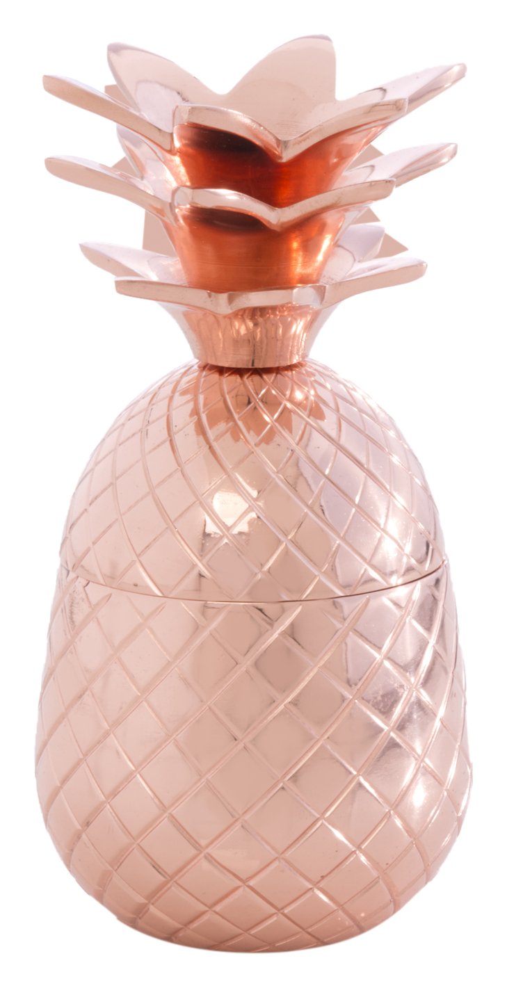 Shiraleah Small Pineapple Container, Copper