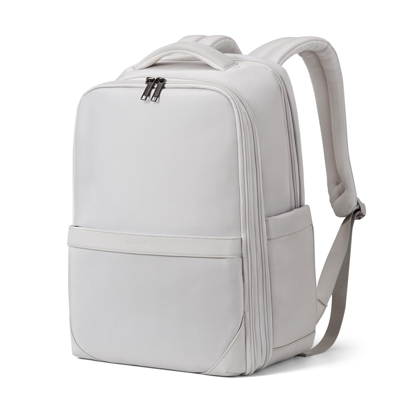 Hanke Expandable Backpack with Luggage Strap Business Travel Laptop Backpack for Women Mens Work Backpack