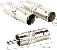Vista 5 de Lsgoodcare 40 piezas BNC macho a RCA hembra y BNC hembra a RCA macho y BNC hembra a BNC hembra y BNC macho a RCA macho Convertir adaptador