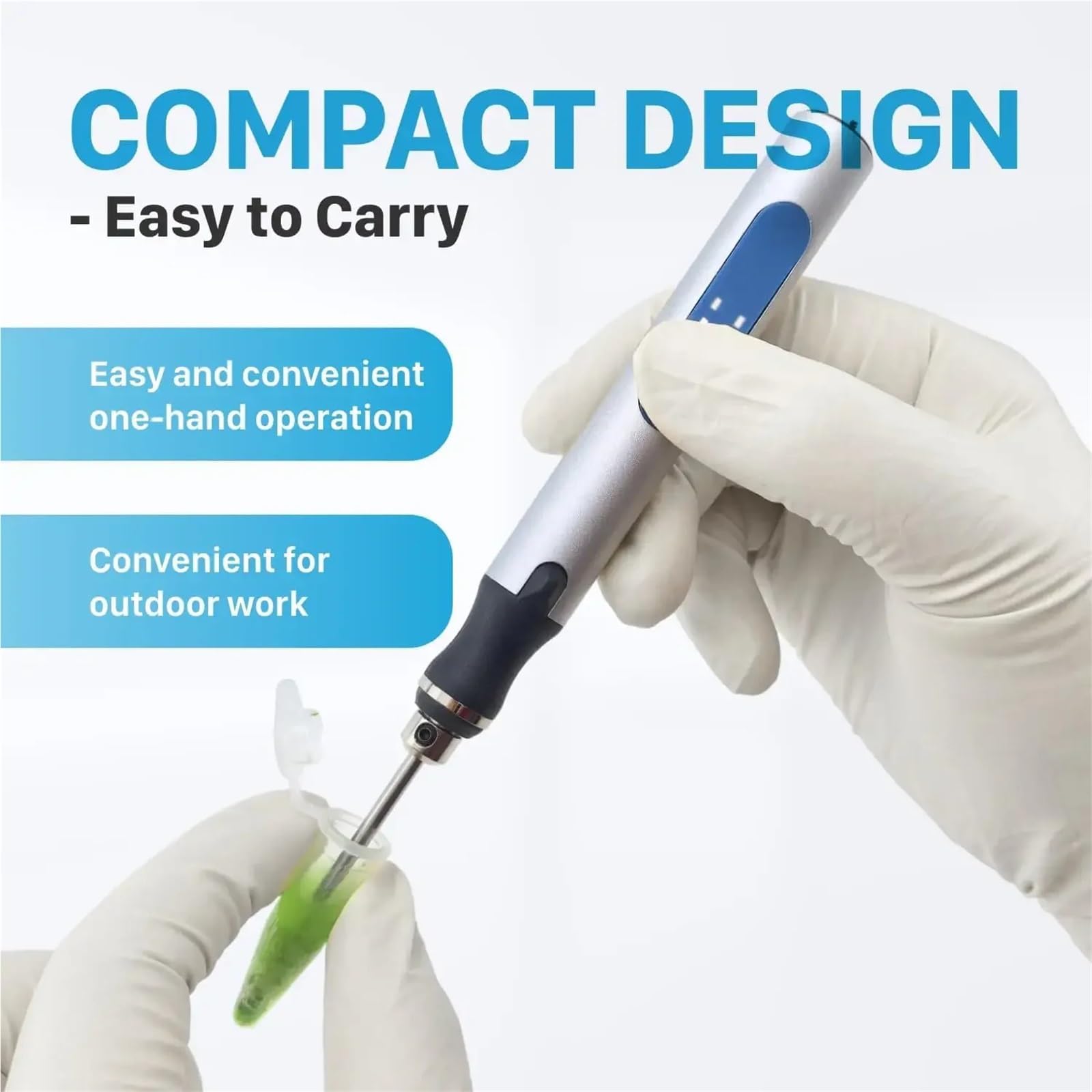 Omogeneizzatore portatile per uso in laboratorio, capacità 2 ml, velocità regolabile fino a 18000 giri/min, ideale per l'elaborazione di campioni microbici e tessuti animali/vegetali