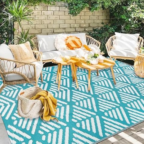 Capslpad Reversible Waterproof Outdoor Rug Cover