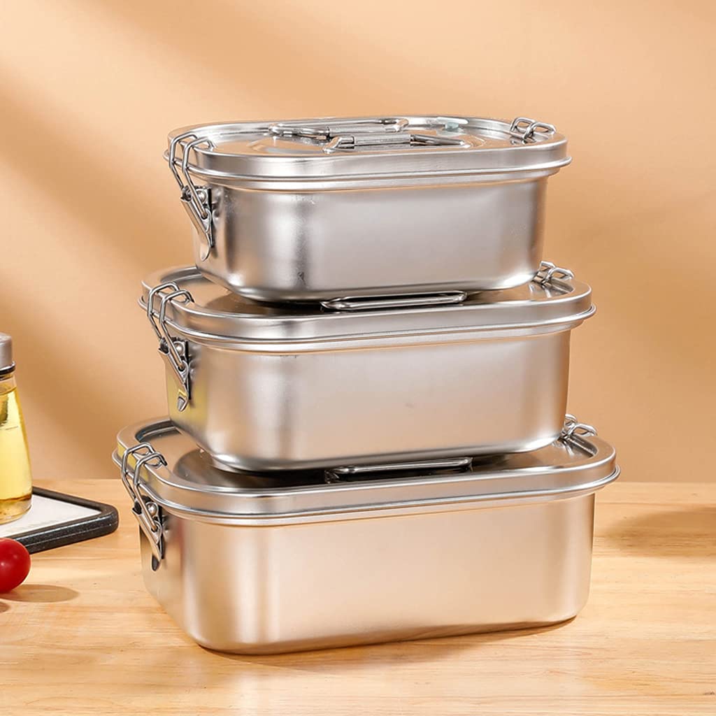 Contenitore per il pranzo in acciaio inox per adulti, studenti, impiegati, uso di stoccaggio, organizer a prova di perdite, scatola per il pranzo per adulti