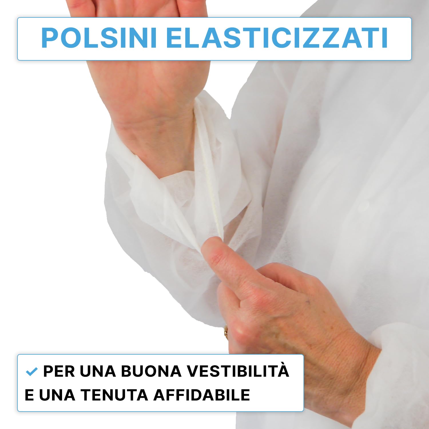 Camice Per Visita In TNT PP Con Velcro Senza Tasche Bianco XL 25gr 10 Pezzi 2901 - Foto 11