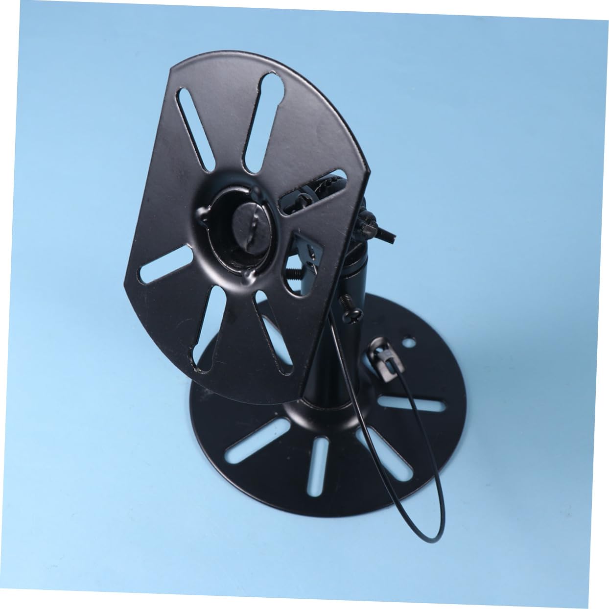 DOITOOL Support Mural pour Haut-Parleur avec Système D'engrenage, Lot De 2 pour Home Cinéma, Rotation 360°, Fixation Murale, Noir, à Suspendre Enceinte Polyvalente, Poids Supporté 22 Kg