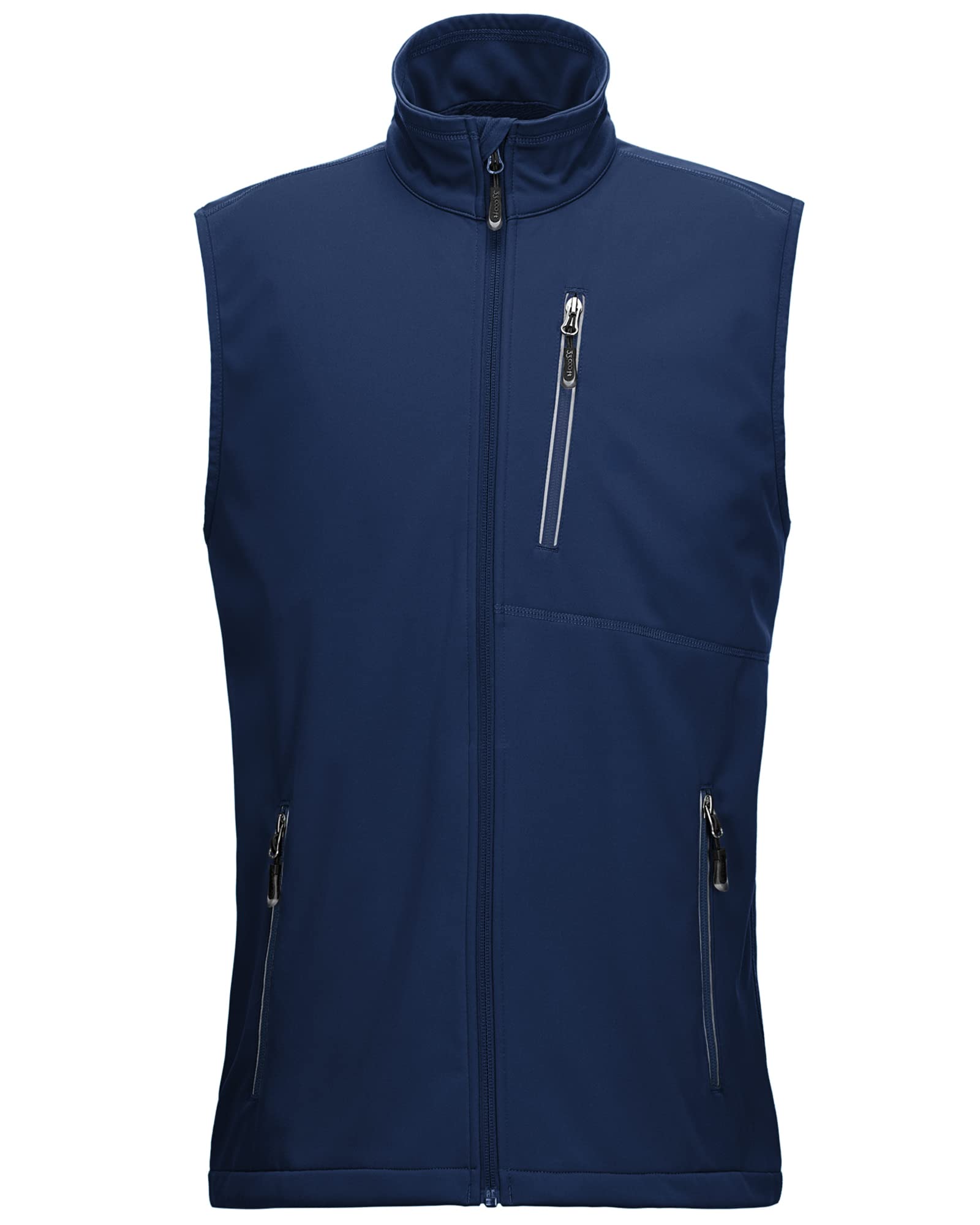 33,000ft Gilet Softshell Léger Pour Hommes Gilet de Course Imperméable et Coupe-vent Gilet Respirant Sans Manches Pour le Cyclisme, Course, Randonnée, Golf