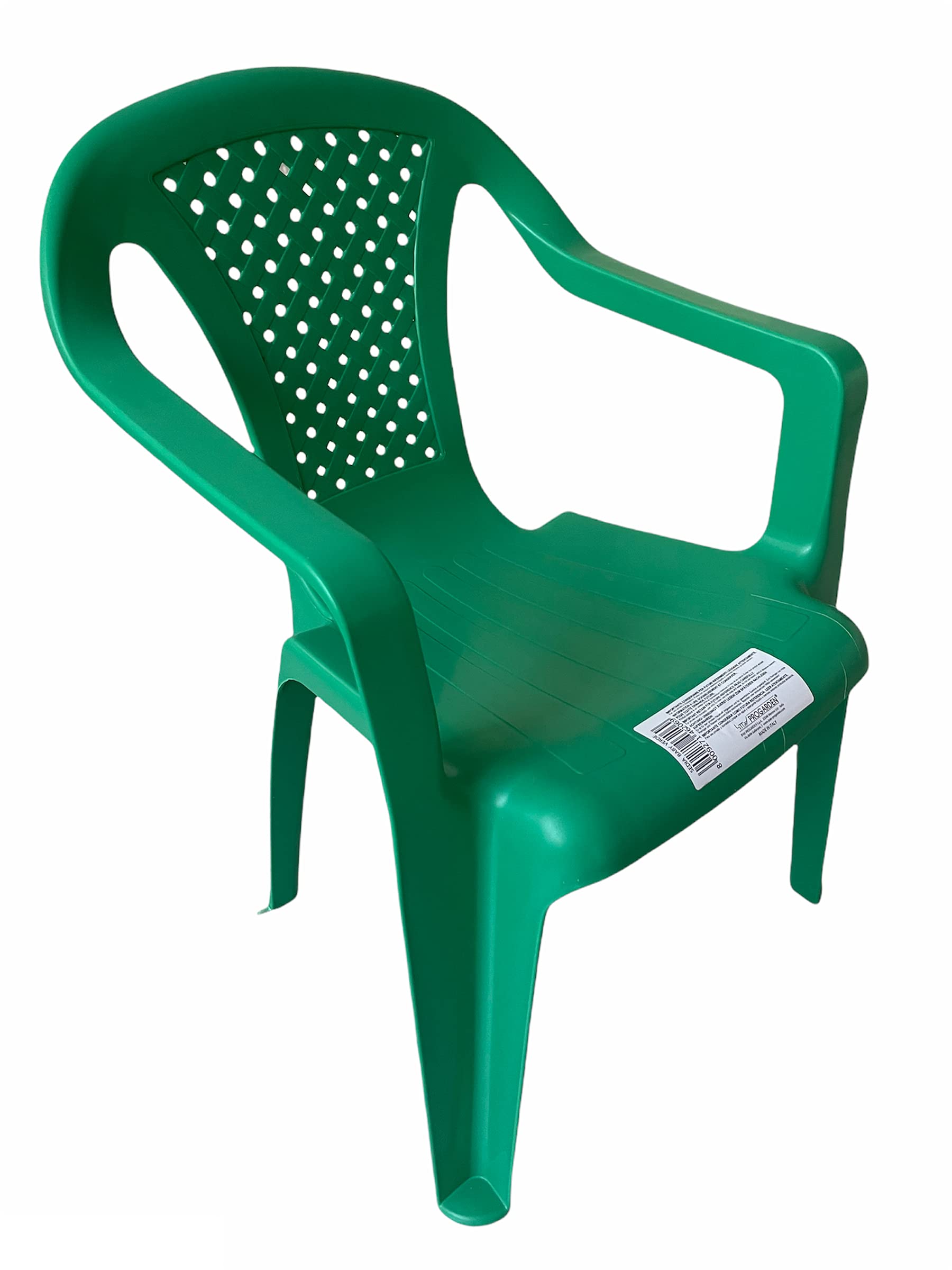 Sedie da Bambino Set. 2 pezzi in Polipropilene con Braccioli Impilabile Colori assortiti (Verde Scuro)