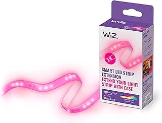 WiZ – Smart LED strip, 1 m extension, RGB white light and 16 million colours, connect it via Wi-Fi and Bluetooth, includes…
