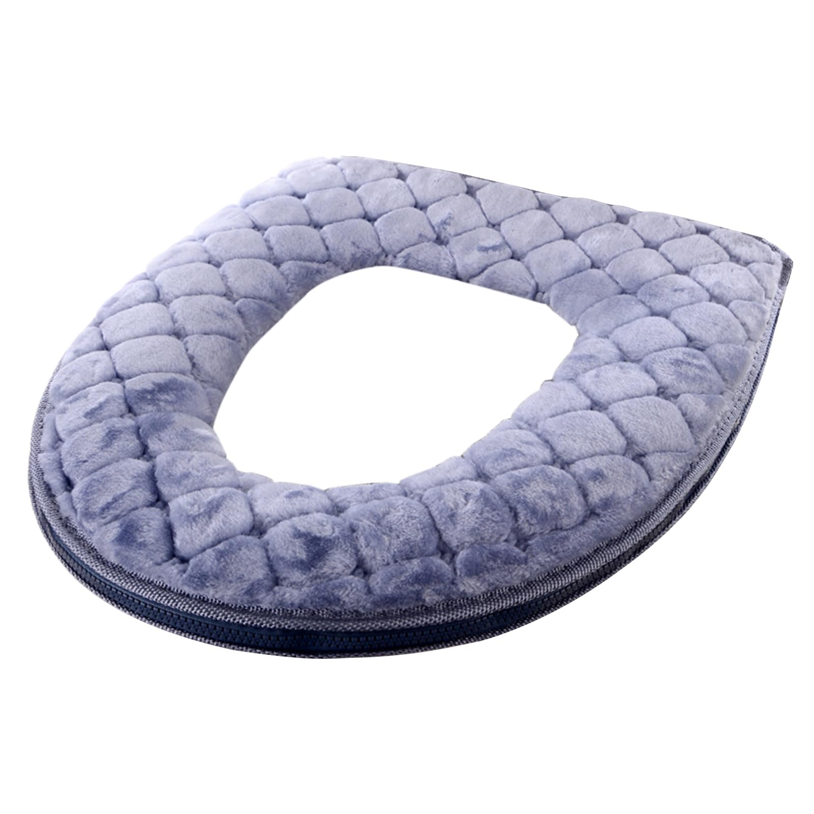 Funda para asiento de inodoro de felpa con cremallera lavable