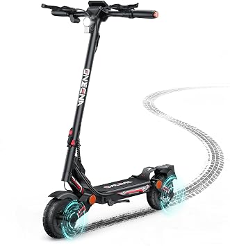Adult Electric Scooter, 35MPH Fast E-Scooter with 45Miles Long Range, 10 Inch Off-Road Tires, IP54 Waterproof, Foldable & Portable Commuter Scooter for Adults & Teens
