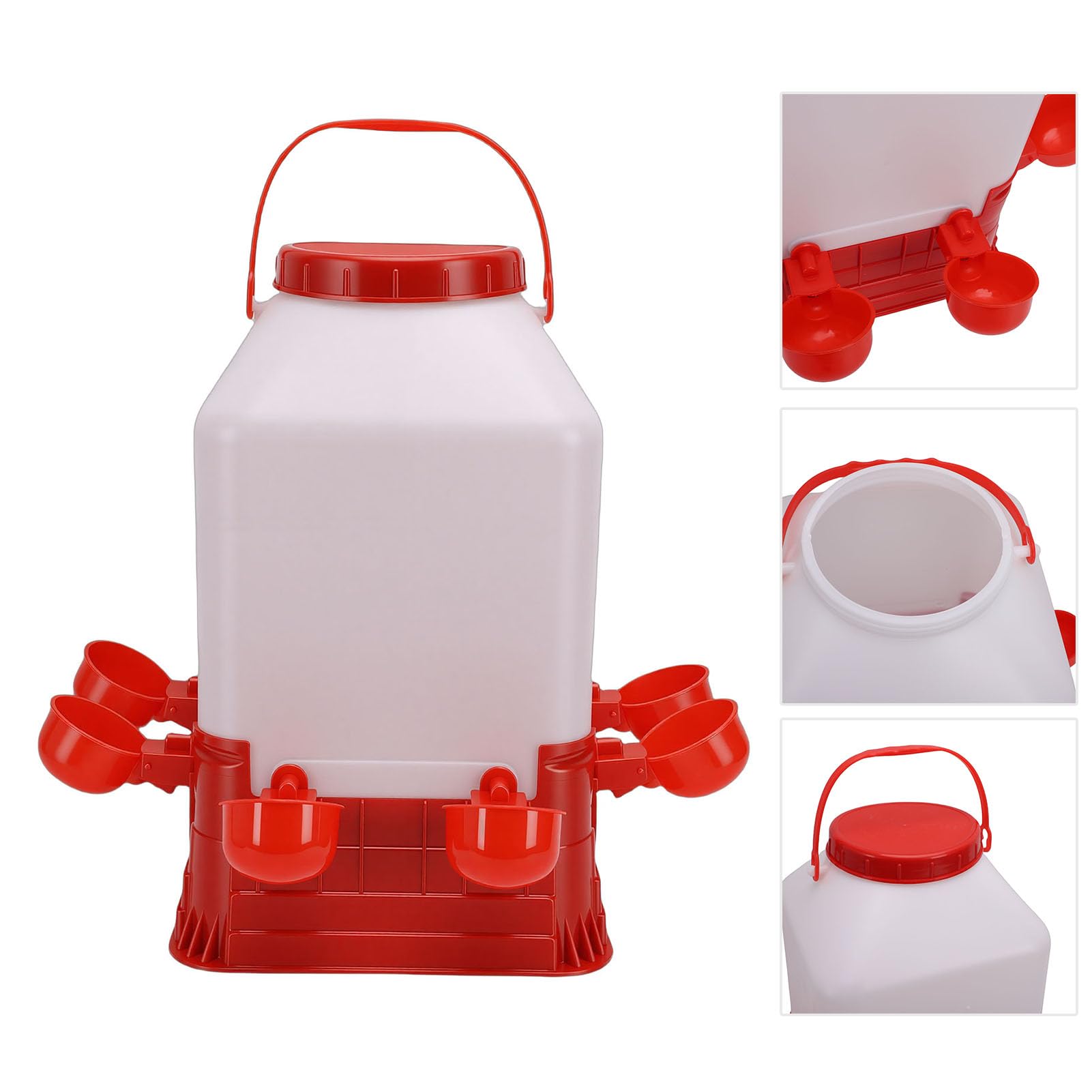 Abbeveratoio per Pulcini, distributore d'Acqua per polli di Grande capacità da 10 Litri, abbeveratoio per pollame da Giardino all'aperto, plastica Robusta, Durevole, Facile da