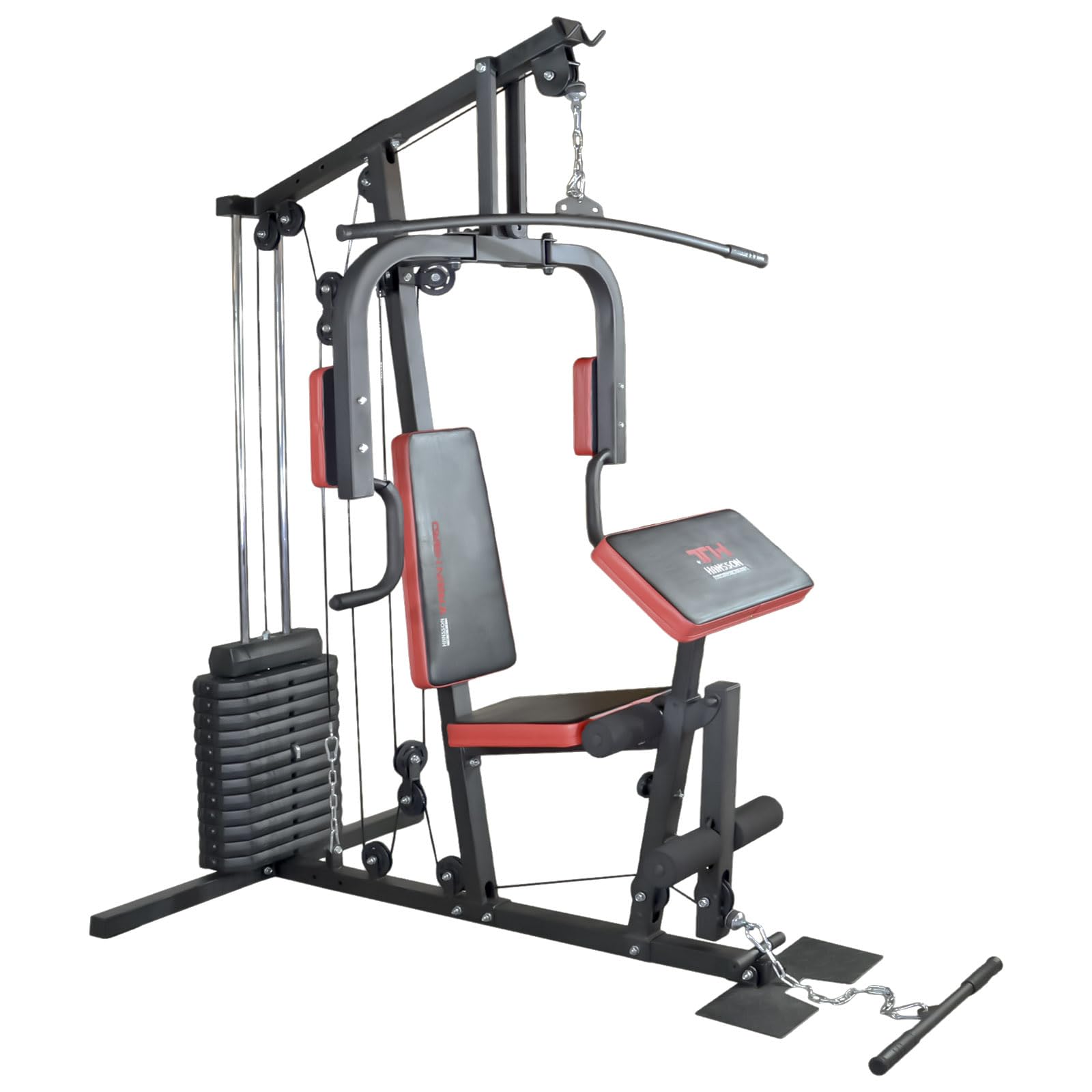 TrainHard Hansson.Sports Kraftstation HomeGym Multistation Fitnesscenter mit 65KG Gewichten