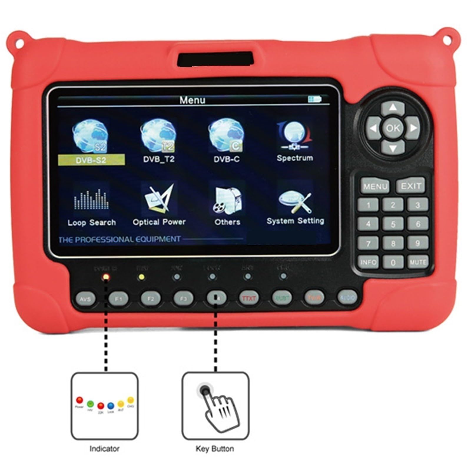 DVB-S2/T2/C Combo HD Détecteur De Satellite H.265 HEVC MPEG-4 QPSK 8PSK 16APSK Écran LCD TFT 4.3 Pouces Facile à Utiliser