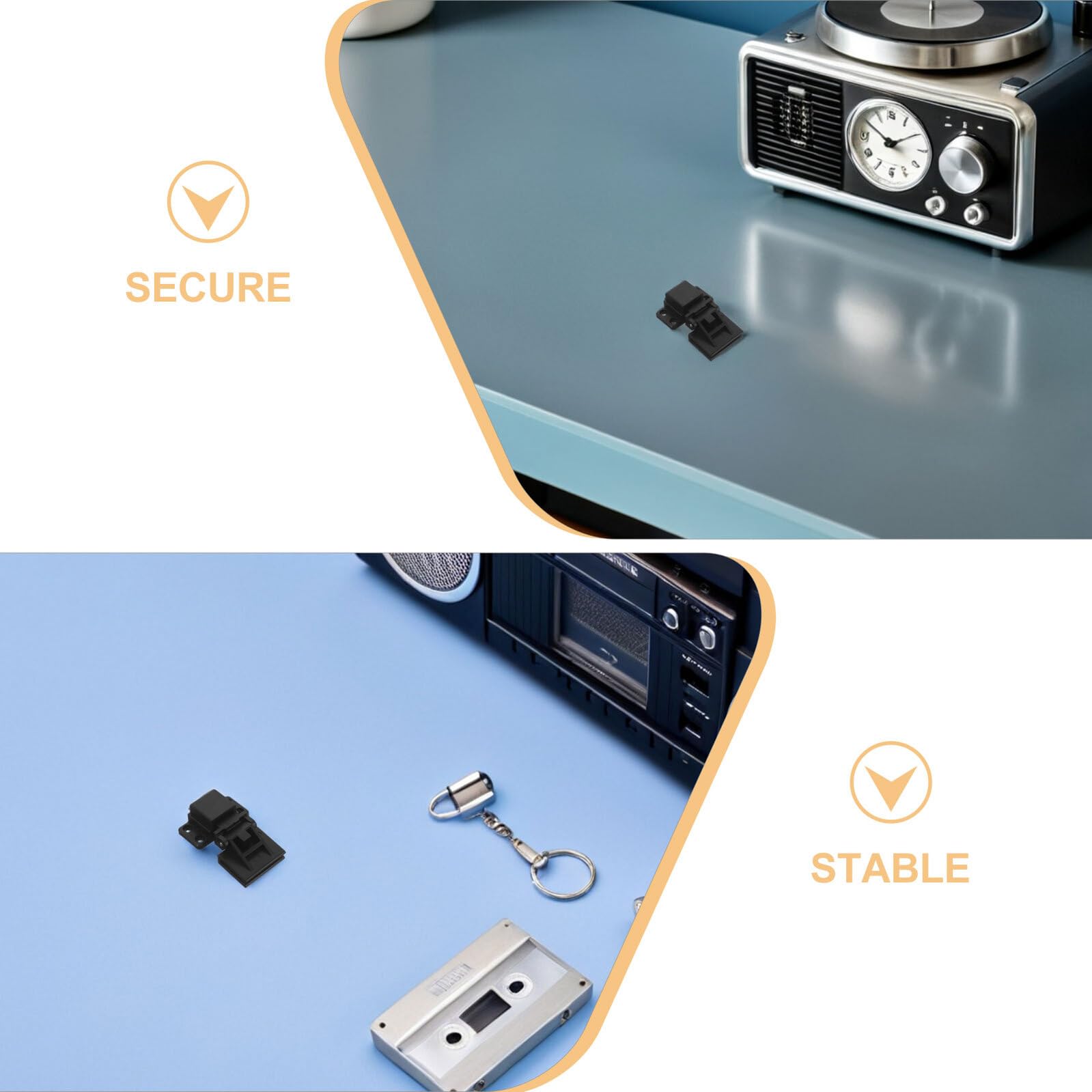 Homoyoyo 2 Paia Cerniere di Ricambio in Plastica per Copri-polvere Giradischi, Accessorio Sostitutivo Funzionale, Installazione Semplice, Compatibile Vari Modelli per Protezione