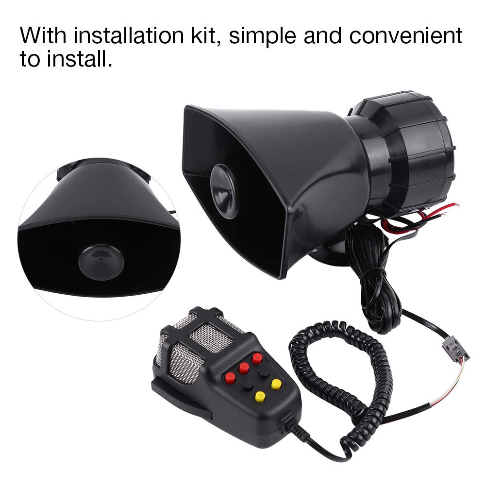 Altavoz para automóvil, 7 sonidos Altavoz o para automóvil 12 V Universal Altavoz automático para automóvil Sirena bocina Sirena advertencia automóvil Sirena de advertencia emergencia