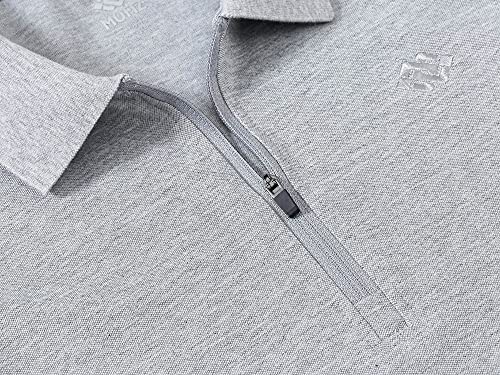 Polo de algodón con cremallera MoFiz manga larga transpirable 6