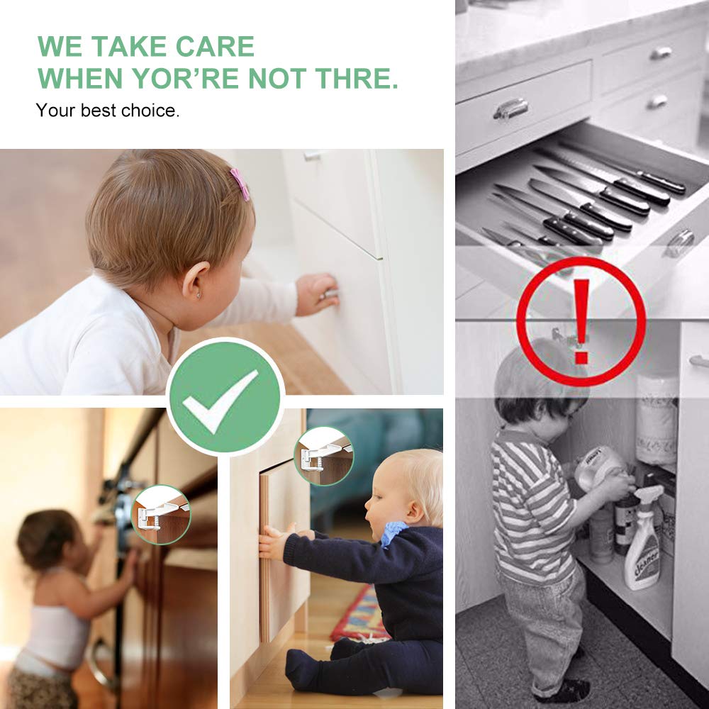 Sicurezza Per Porte E Cassetti Oarco - 10 Pezzi, Adesivo Forte - Protezione Bambini - Foto 10