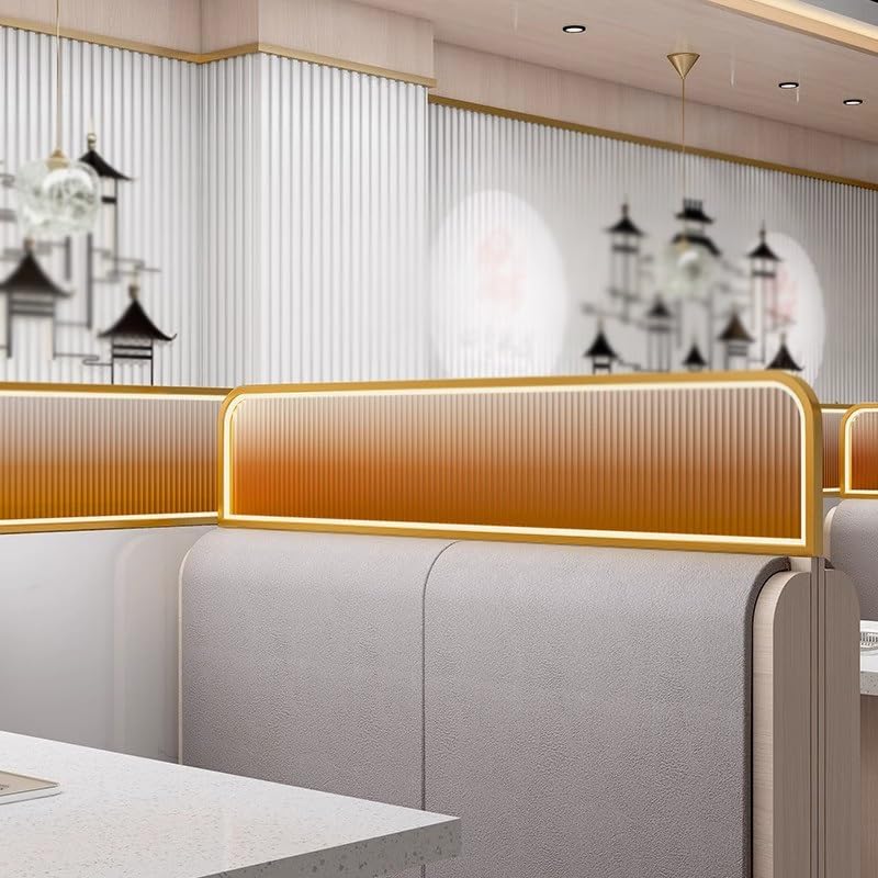 Przegroda ze stali nierdzewnej 130 x 30 cm ekran ochronny ze szkła hartowanego do jadalni i blatów restauracyjnych stylowe ścianki działowe do restauracji i kawiarni.