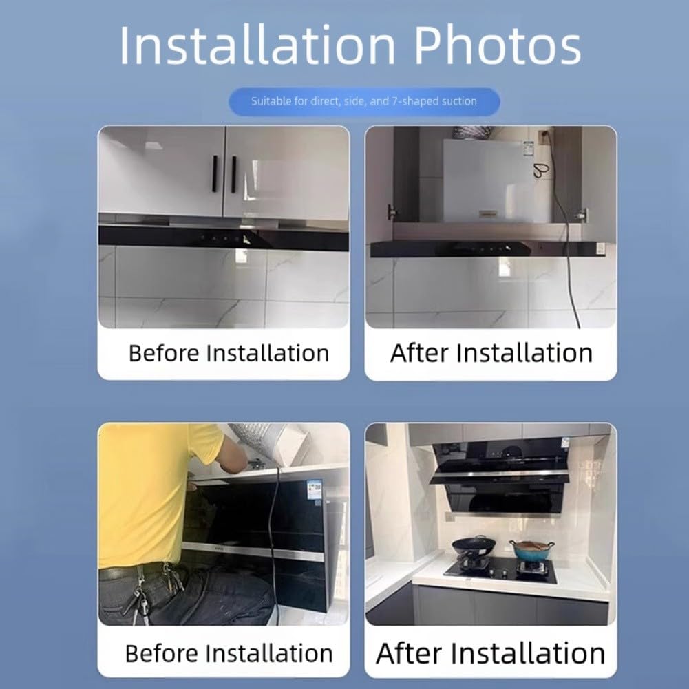 2 x Montagehalterung, verzinkte Aufhängung für Dunstabzugshaube, verstellbarer Installationsbereich (erweiterte Version)